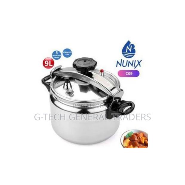 Nunix Aluminium Pressure Cooker - Explosion Proof 9 L -silver - thumbnail 2