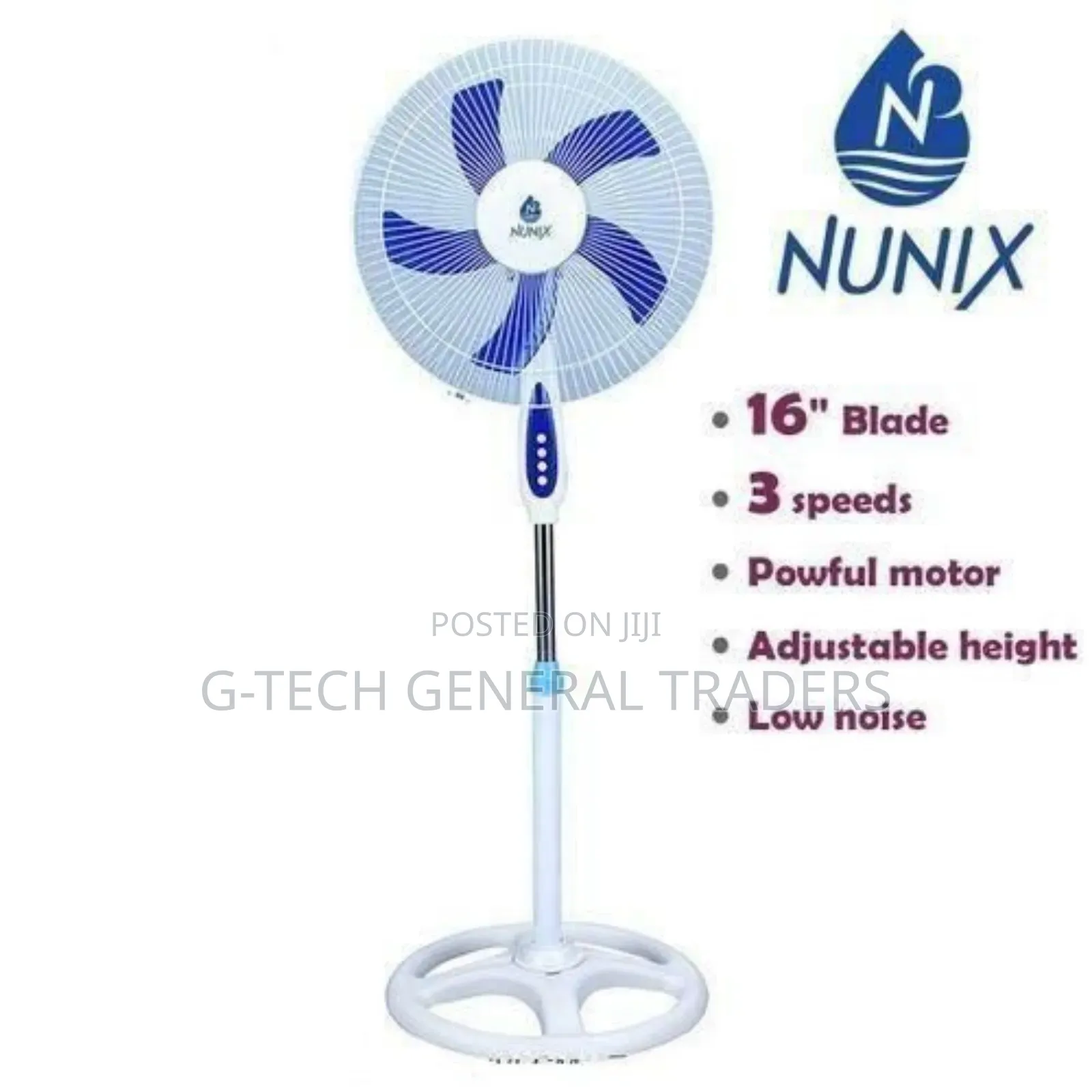 Nunix Fs40 Free Standing 16inch 3 Speed Fan