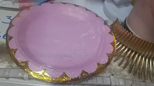 Paper Cups and Plates Pink and Gold