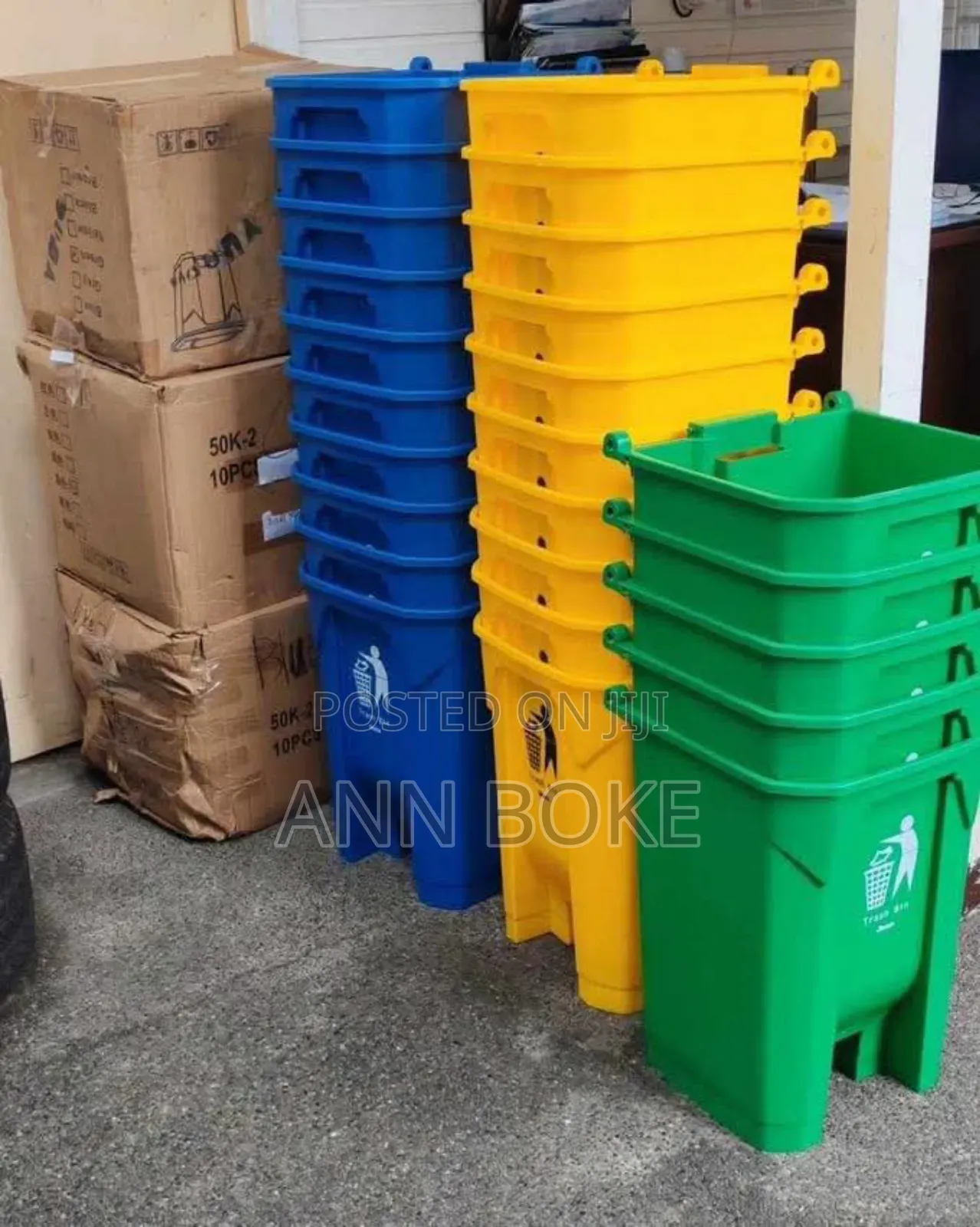 *Heavy Duty Outdoor Trash Can Dustbin Garbage Recycling Bin