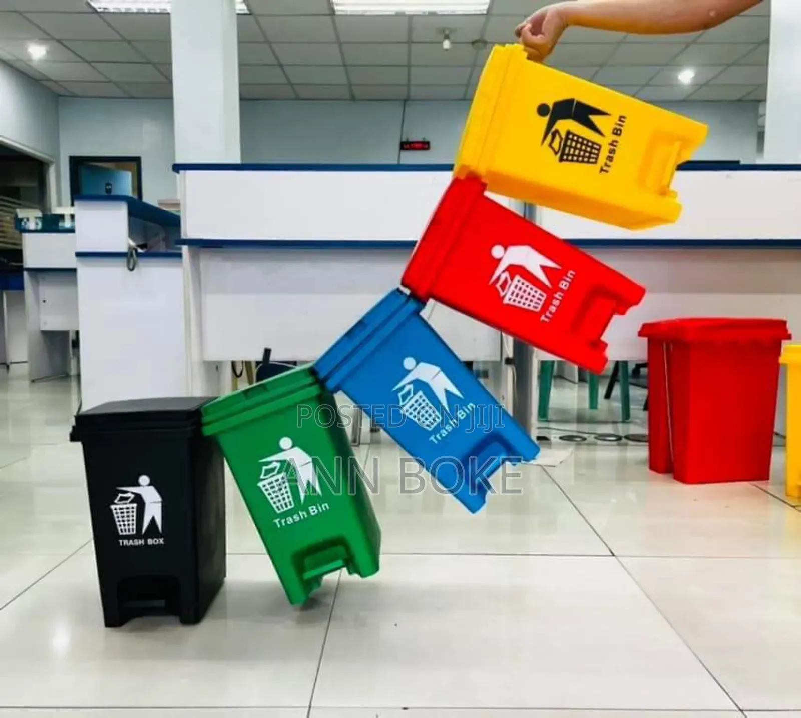 *Heavy Duty Outdoor Trash Can Dustbin Garbage Recycling Bin