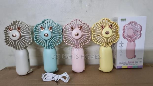 Hand Held Rechargable 3 Speed 3 Gear Lighting Mini Fan - thumbnail 2
