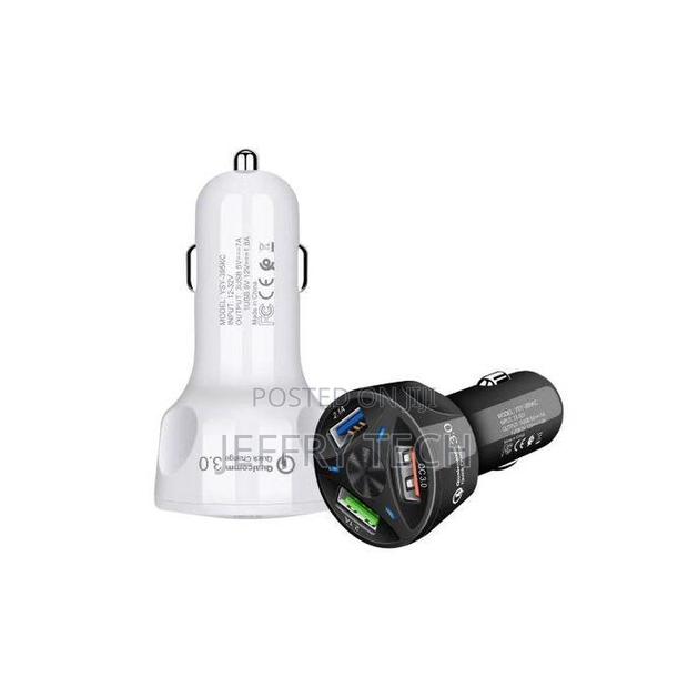 Three Usb Port Qc 3.0 Car Fast Quick Charger - thumbnail 3