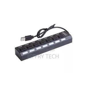 7 Usb 2.0 Ports Hub Splitter Adapter With Switches