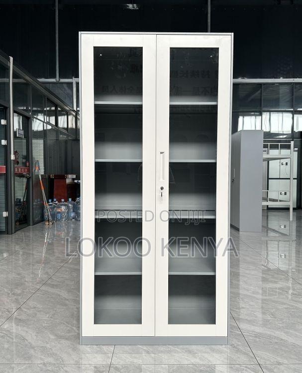 Office Cabinet : Double Glass Door Document Storage Cabinet - main view