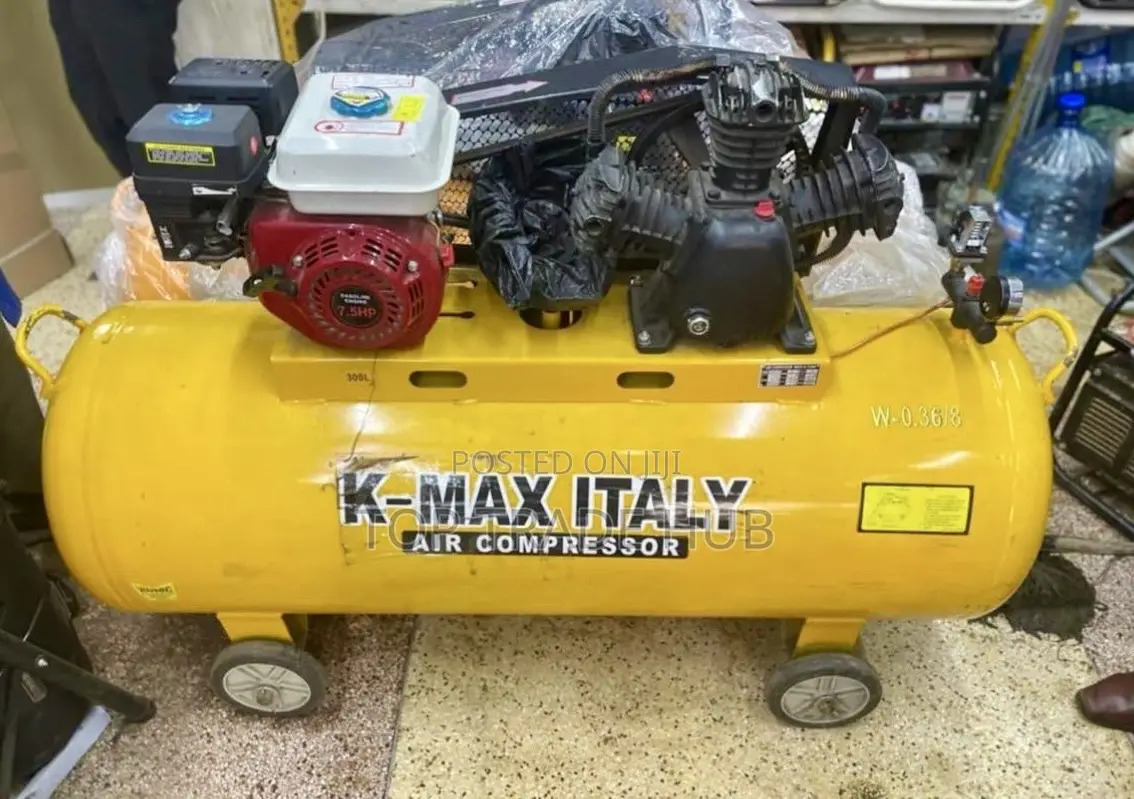 King Max Italy 300l Petrol Driven Air Compressor 3 Piston 8hp
