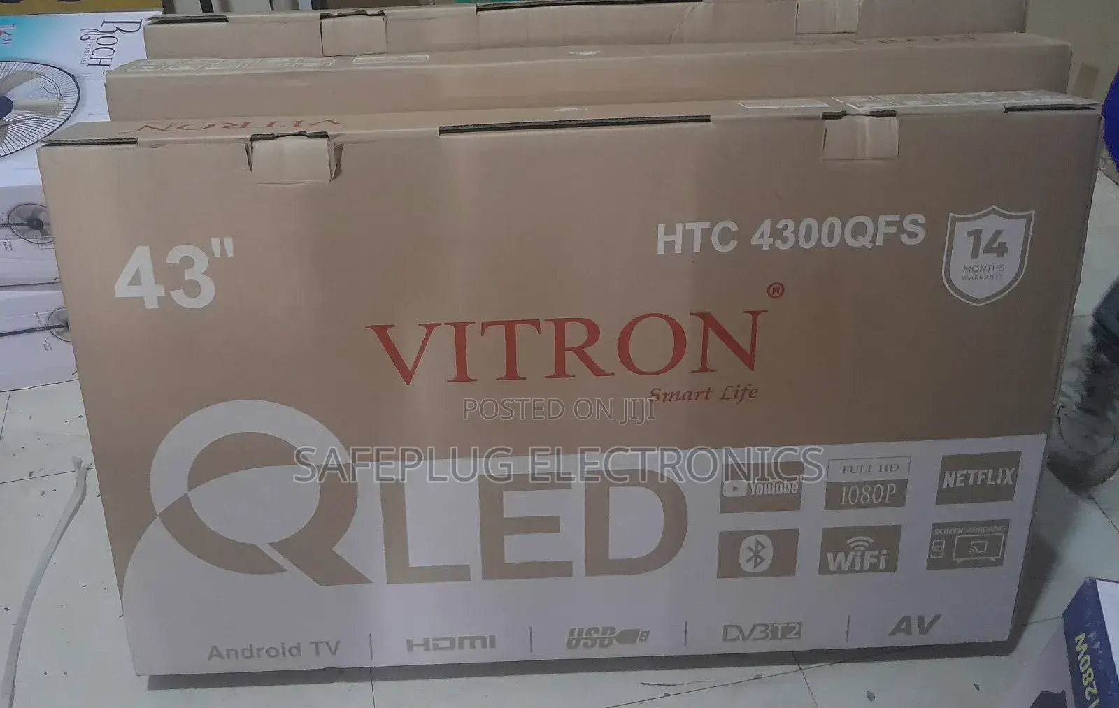 Qled Vitron Smart Powered Frameless Tv - 43" Inches (Android)
