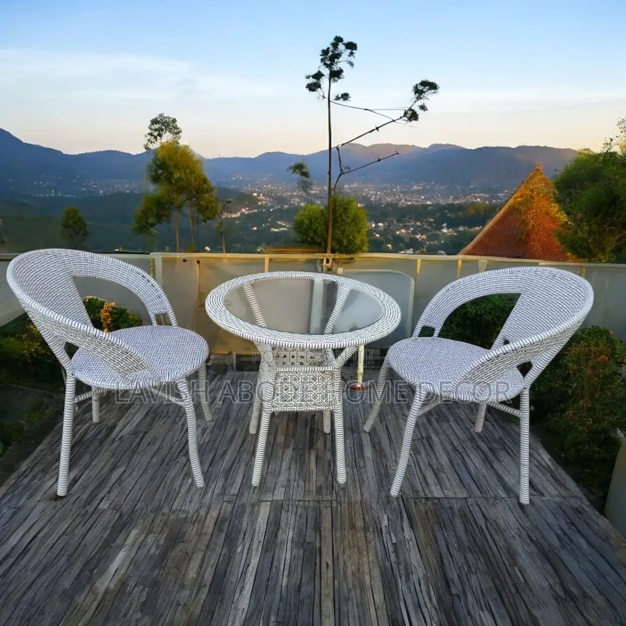 2 Seater Balcony/Outdoor Set (Inc Table and Chairs) for Small Spaces