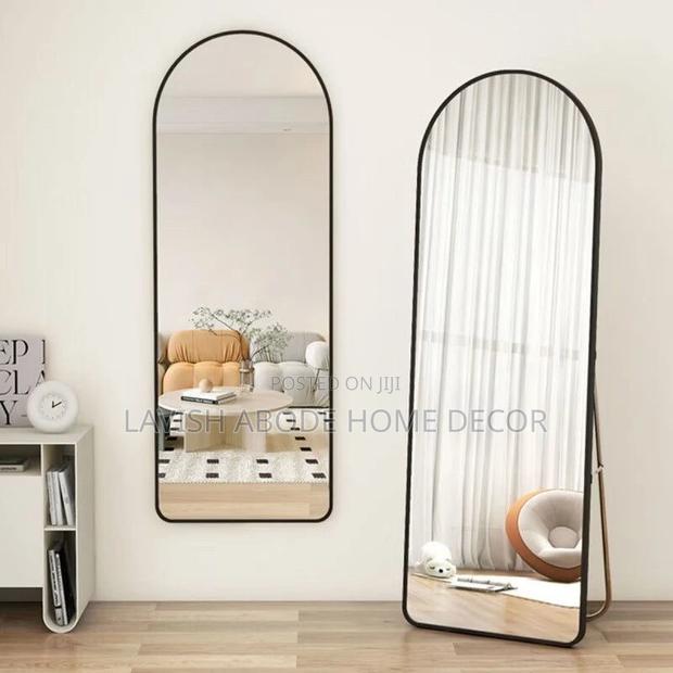 Offer !! Black Unbreakable Arch Full Length Floor Mirror 160 Cm * 45cm