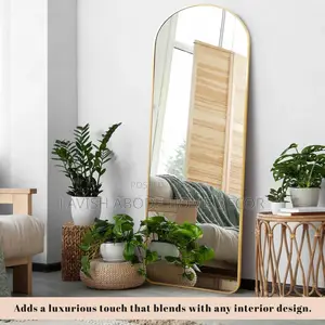 Offer !! Gold Unbreakable Arch Full Length Floor Mirror Large - 160cm