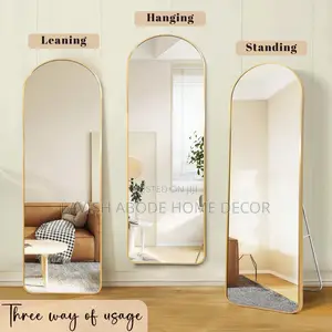 Offer !! Gold Standing Arch-Top Full Length Mirror