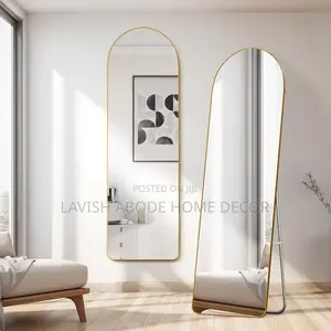 Offer!! Unbreakable Full Length Floor Mirror Wall Mirror (Gold)