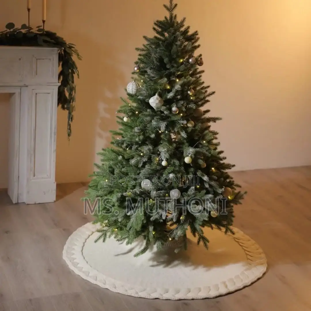 122 Cm Christmas Knitted Tree Skirt Knitted