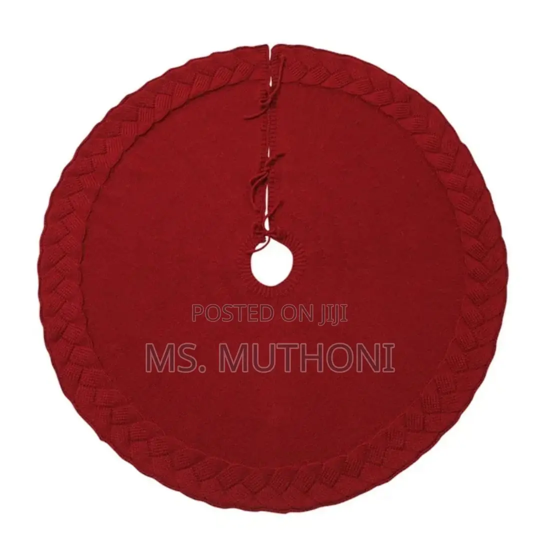 122 Cm Christmas Knitted Tree Skirt Knitted