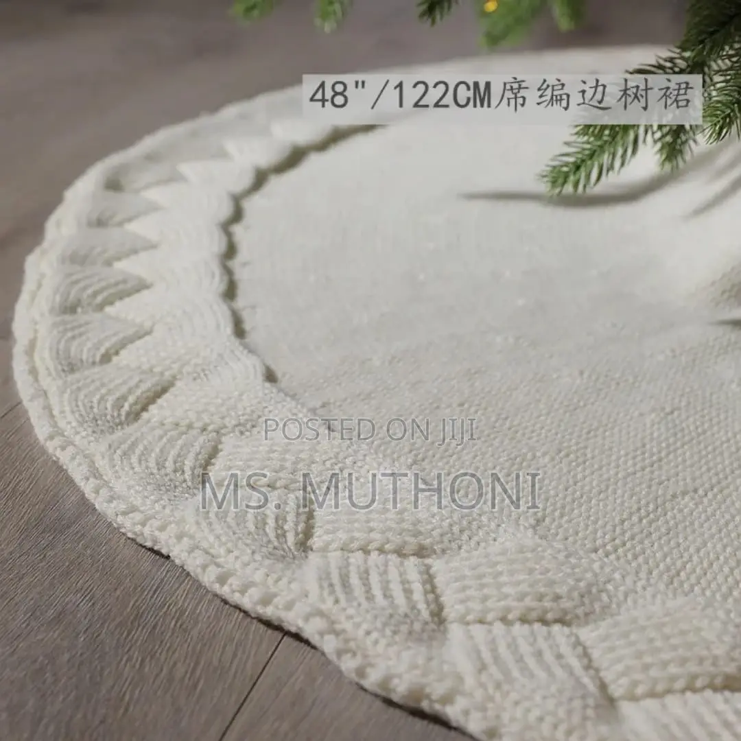 122 Cm Christmas Knitted Tree Skirt Knitted
