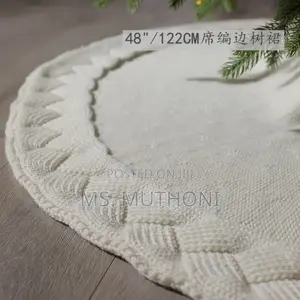 122 Cm Christmas Knitted Tree Skirt Knitted