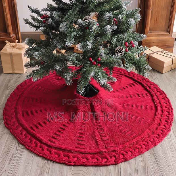 122 Cm Christmas Knitted Tree Skirt Knitted