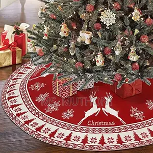 Decorative Christmas Knitted Tree Skirt Knitted Christmas Tree Apro