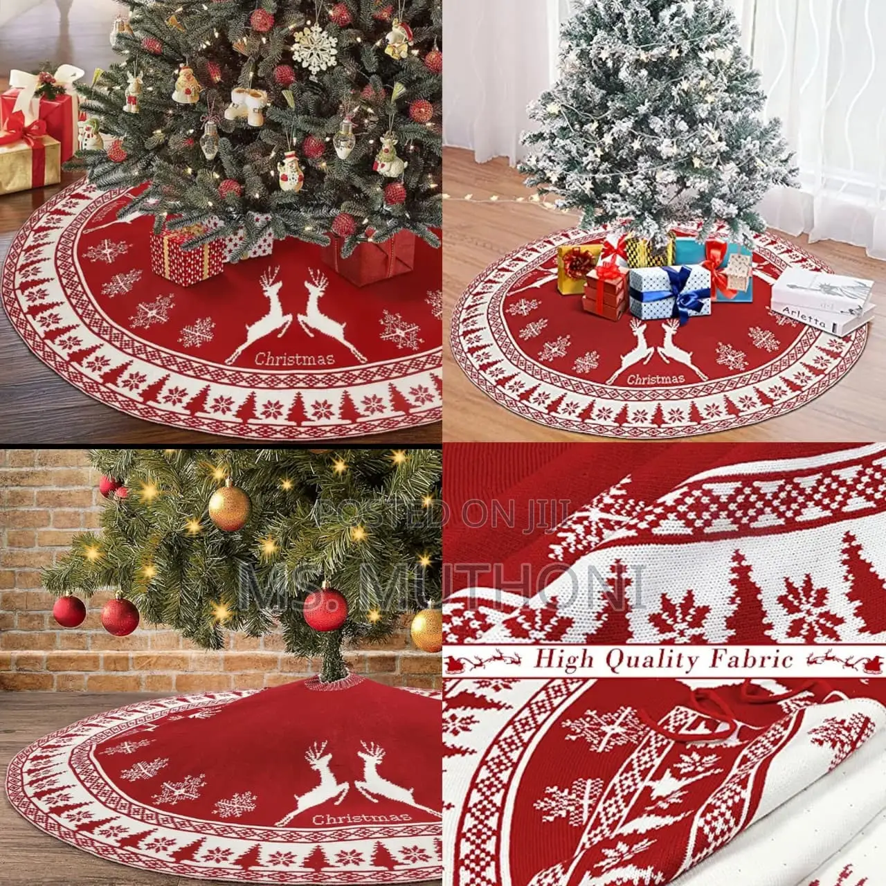 Decorative Christmas Knitted Tree Skirt Knitted Christmas Tree Apro