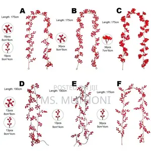Royal Family Inspired Artificial Red Berry Plants Christmas Garland*