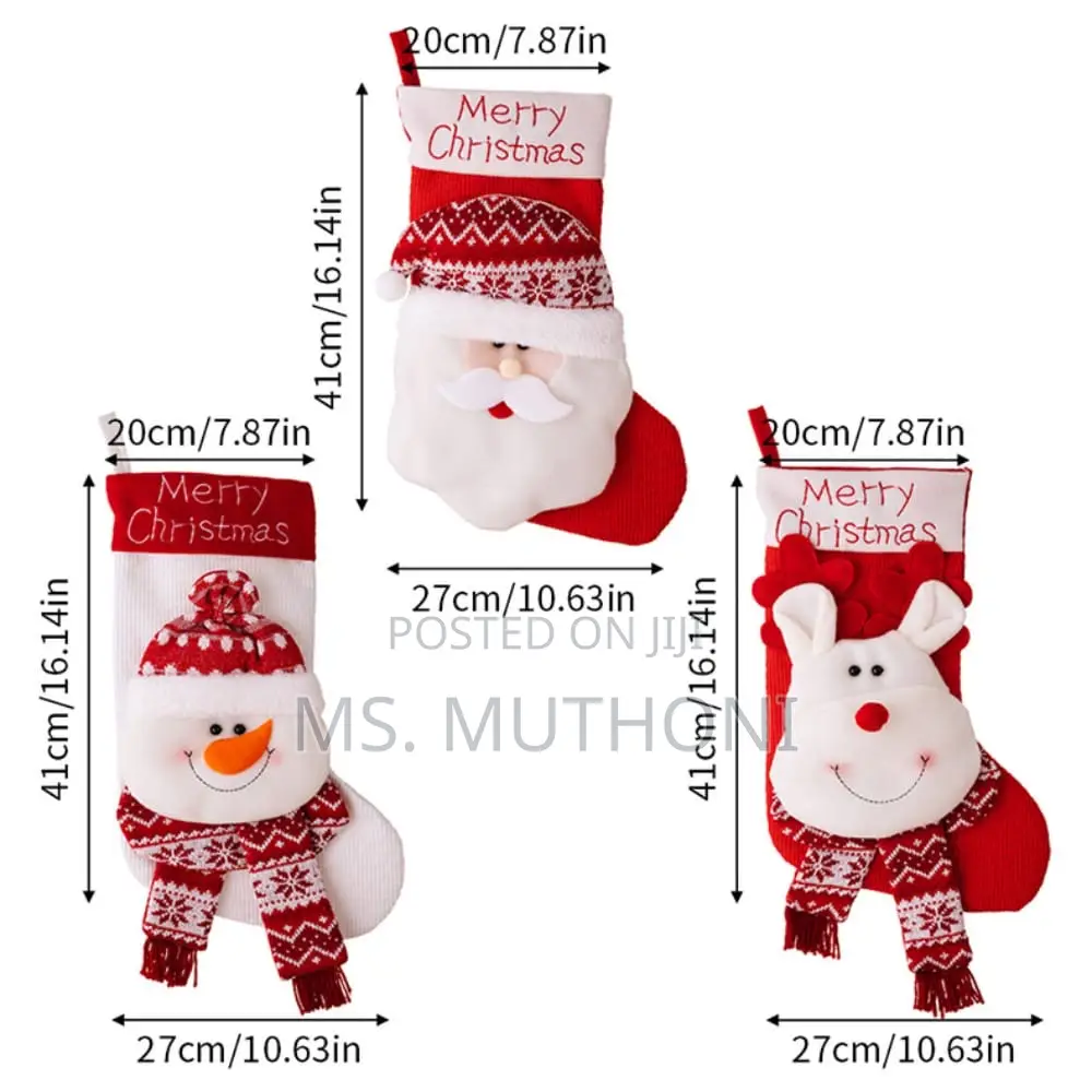 Decorative Large Santa Snowman Elk Stockings