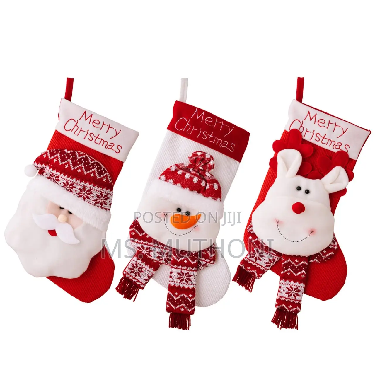 Decorative Large Santa Snowman Elk Stockings