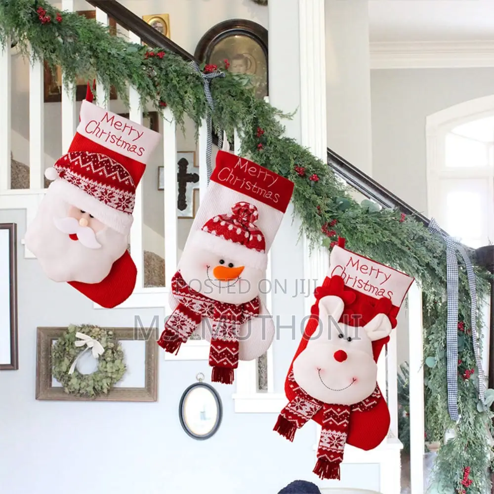 Decorative Large Santa Snowman Elk Stockings