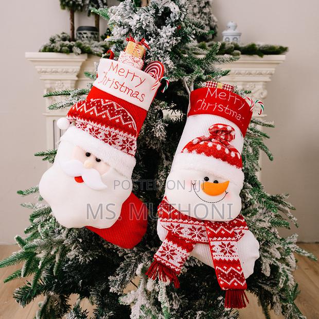 Decorative Large Santa Snowman Elk Stockings - thumbnail 2