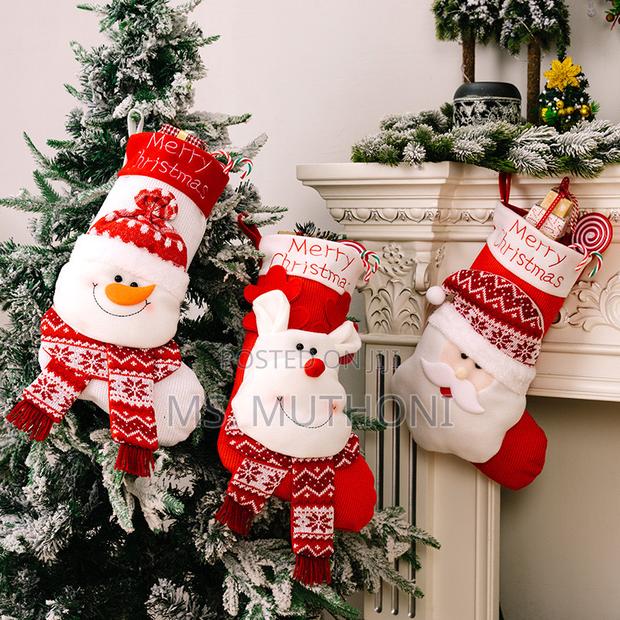 Decorative Large Santa Snowman Elk Stockings - thumbnail 4