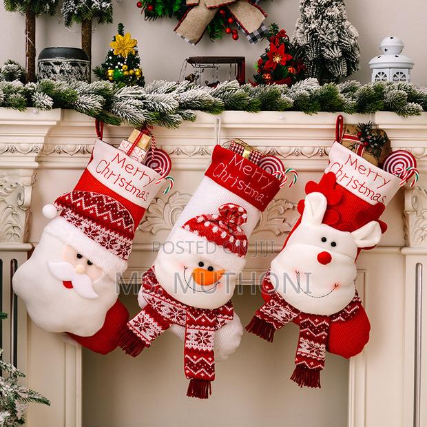 Decorative Large Santa Snowman Elk Stockings - thumbnail 9