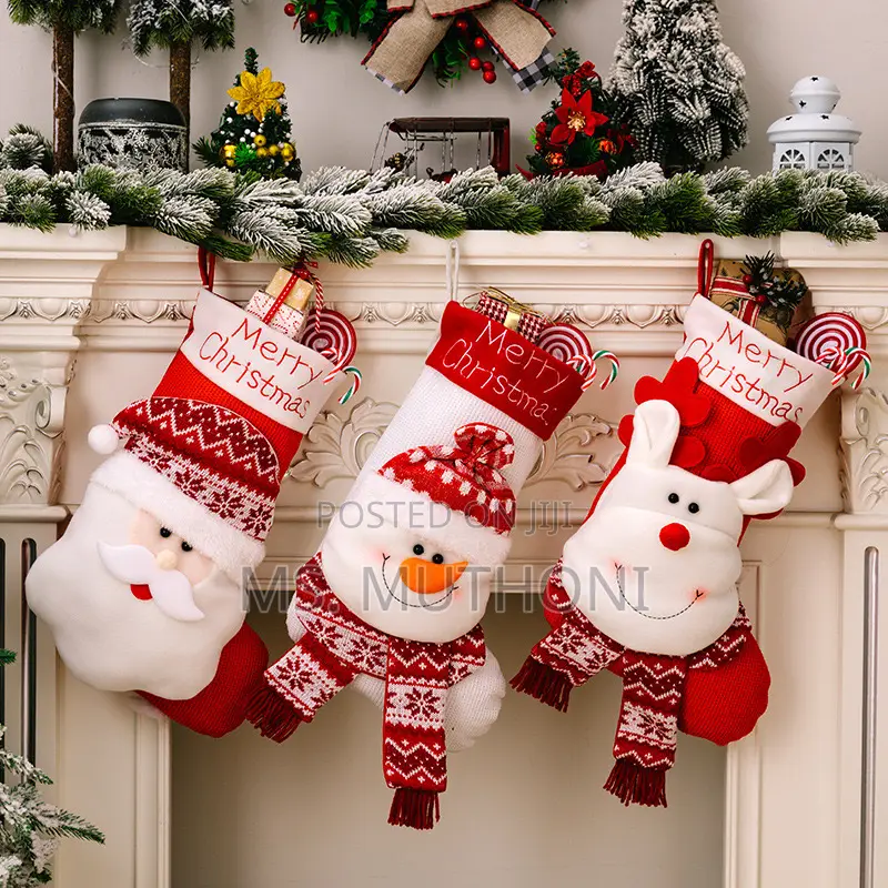 Decorative Large Santa Snowman Elk Stockings