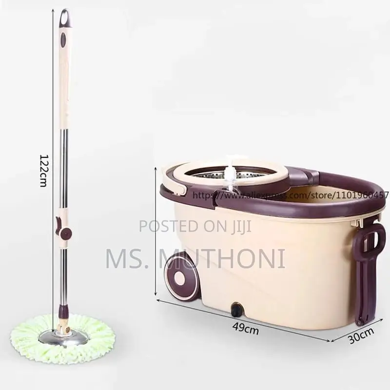 360° Spin Mop With Bucket and Dehydration Basket (2 Heads )