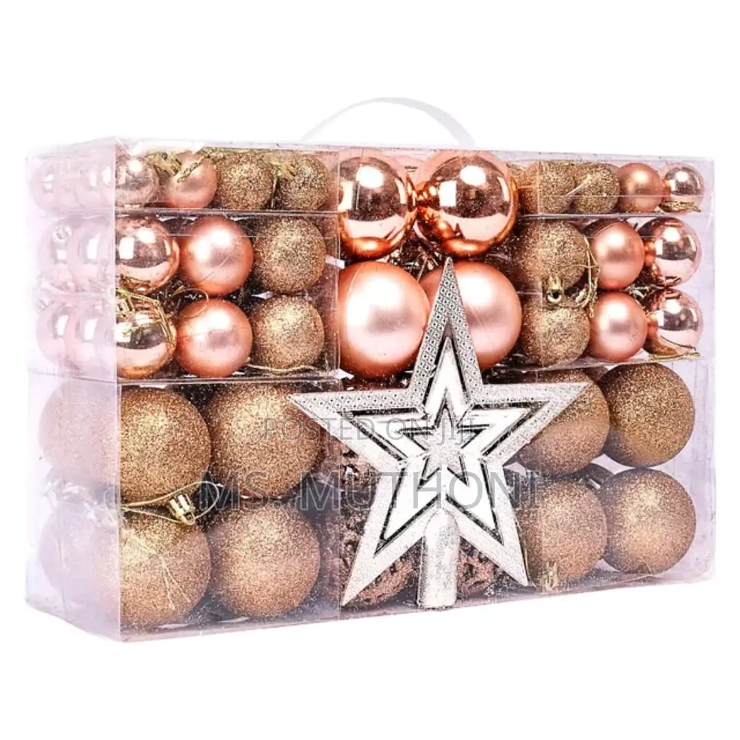 R.Gold,Gold, Silver, Red,01 PCS Christmas Tree Decor Balls