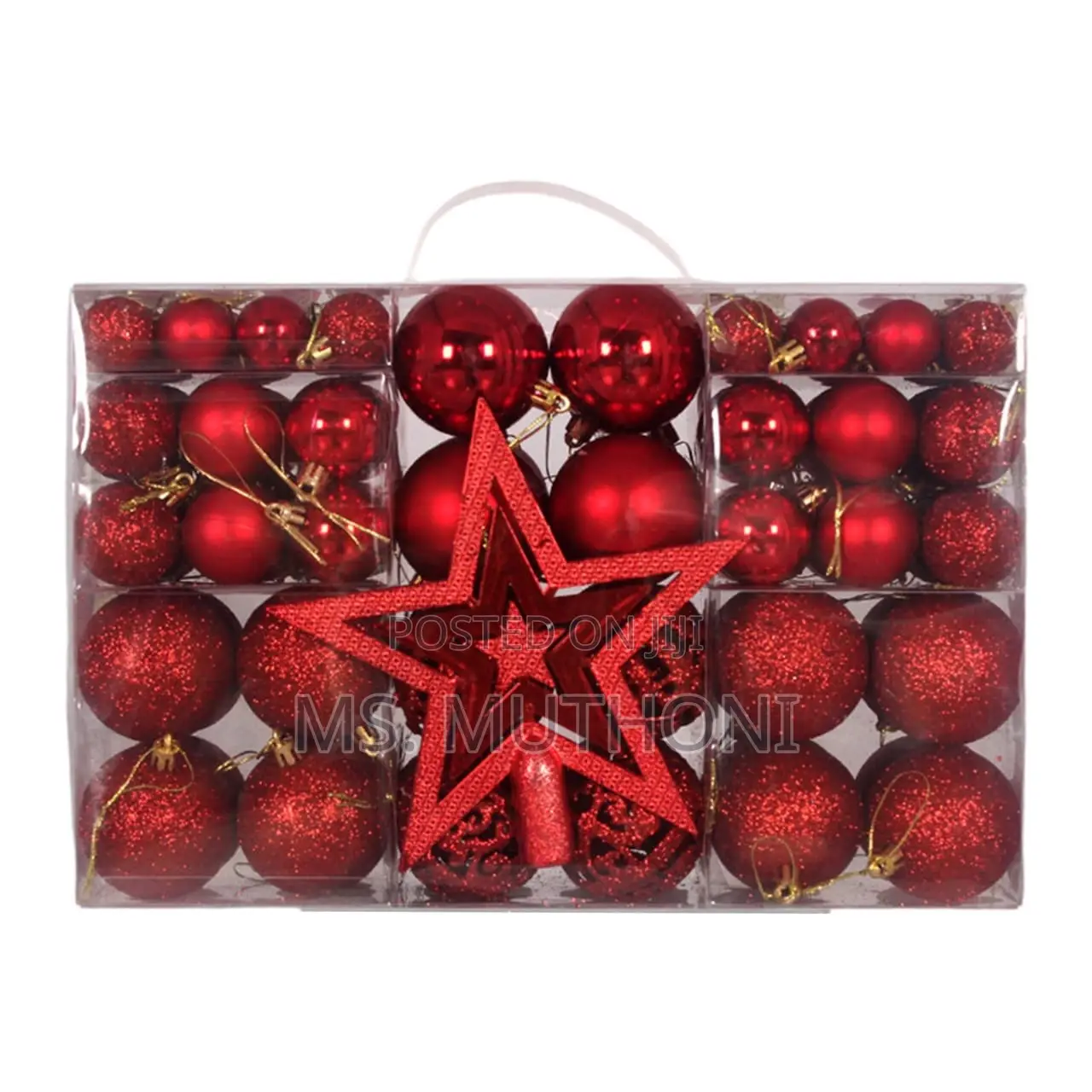 R.Gold,Gold, Silver, Red,01 PCS Christmas Tree Decor Balls