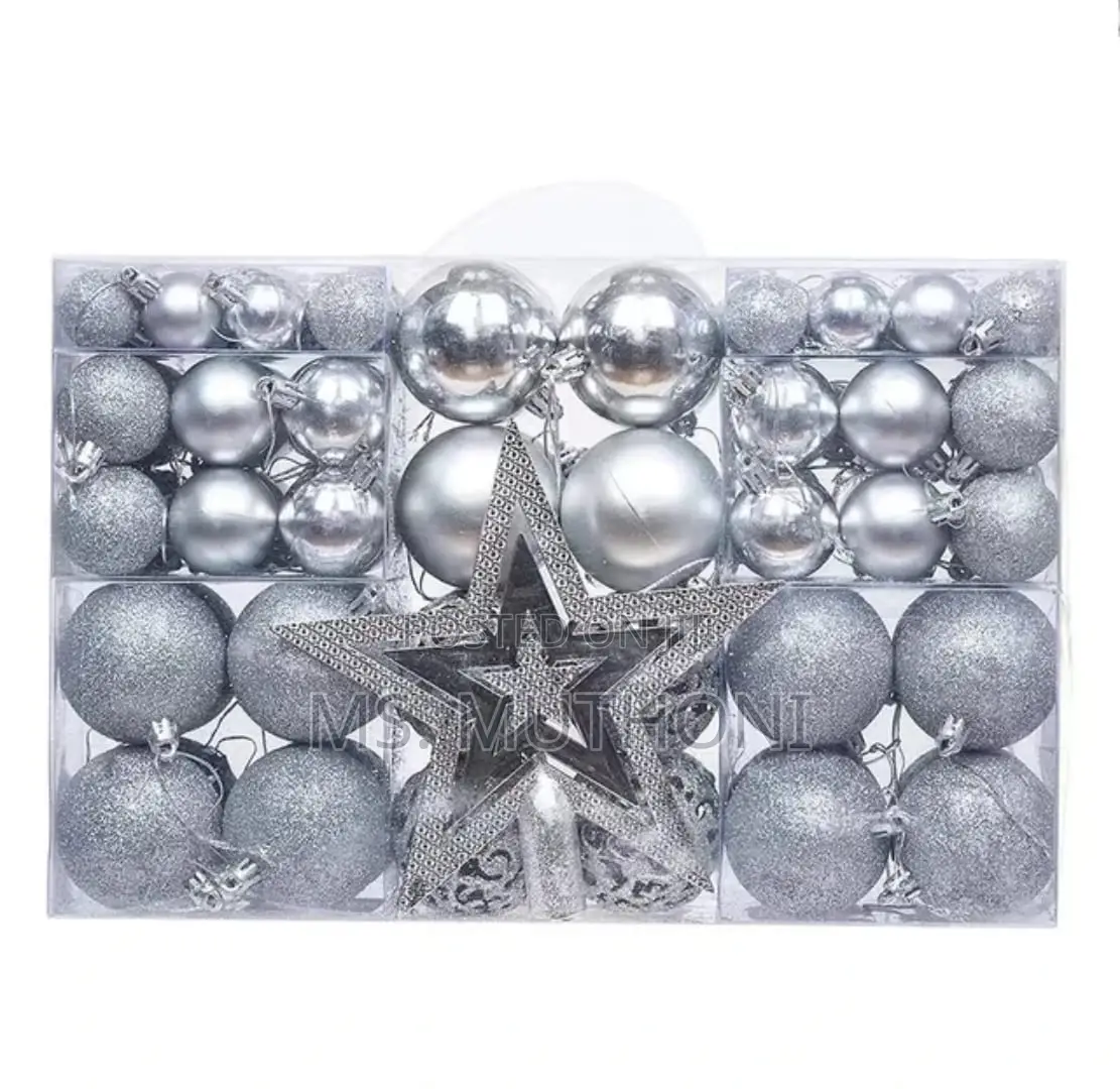 R.Gold,Gold, Silver, Red,01 PCS Christmas Tree Decor Balls