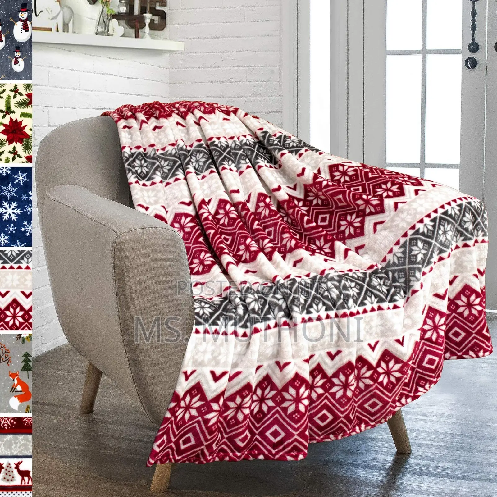 (130cm*150cm ) Fleece Decorative Christmas Throw Blanket*