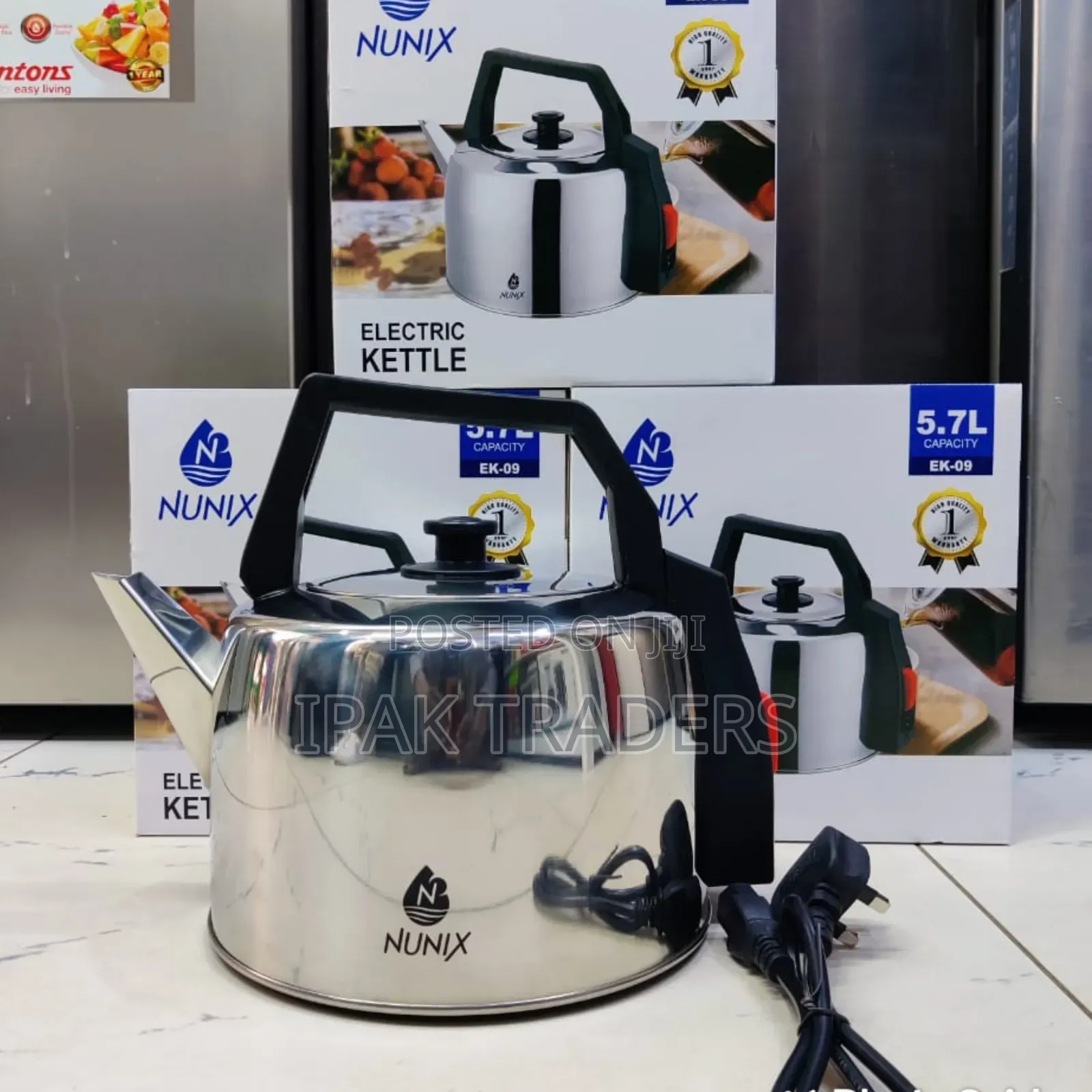 *Nunix Kettle 5.7litres Stainless Steel