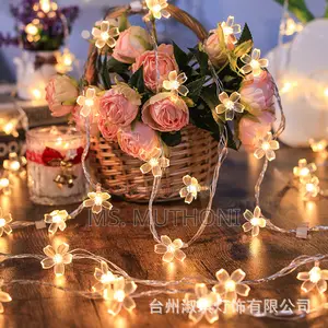 10 Meters Christmas Flower Shaped Led Lights Fairy With Remote*