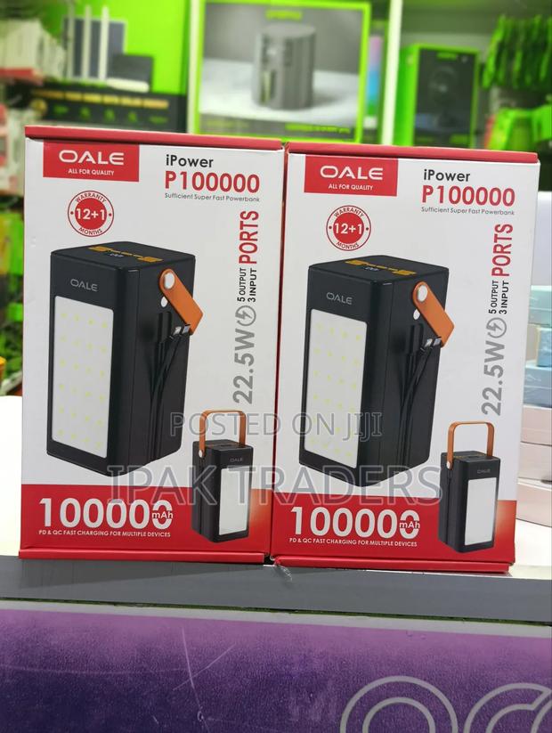 Oale 100000mah
22.5w Powerbank Fast Charging