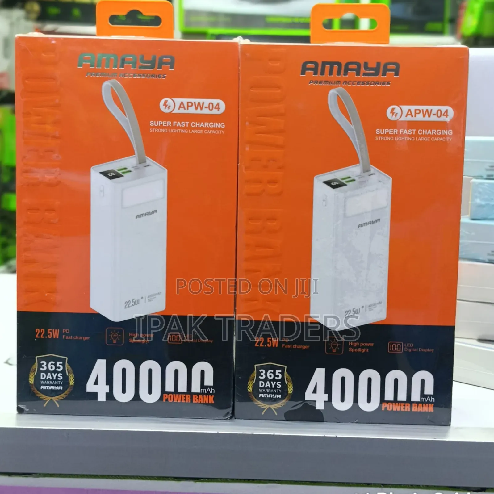 Amaya 40000mah 
KSH 22.5 Fast Charging