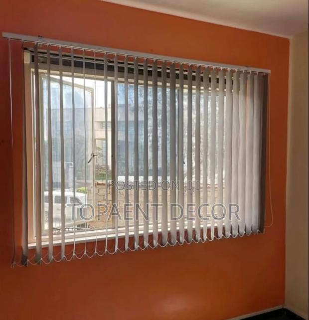 Light Grey Light Control Vertical Office Window Blinds - main view