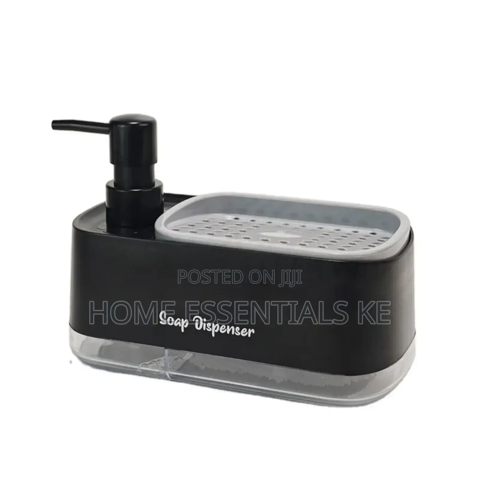 2 Compartment Soap Tap Double Soap Pump Sponge Caddy Dish Cleaning Kit