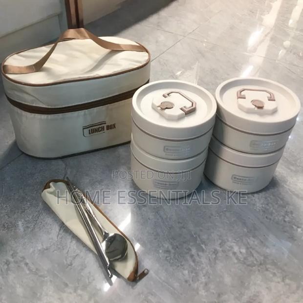 600mlx2; 400ml×2 4in1 Lunch Box Bag Plus Cutlery/Tiffin Set
