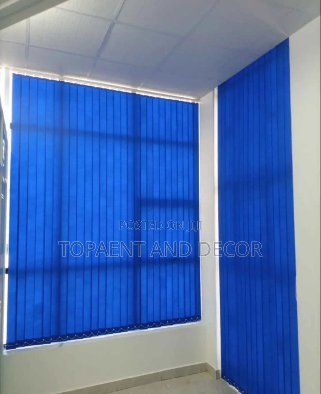 Classic Blue Vertical Window Blinds Perfect Light Control