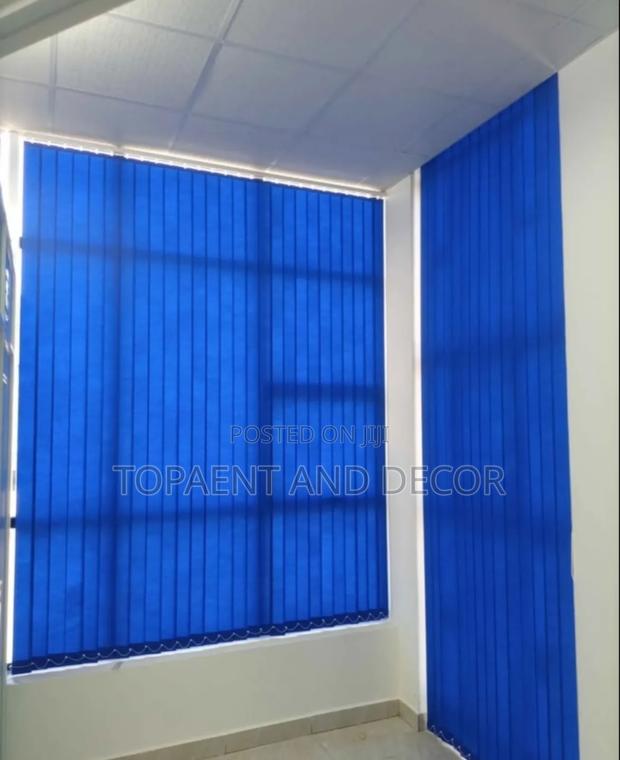Classic Blue Vertical Window Blinds Perfect Light Control - main view