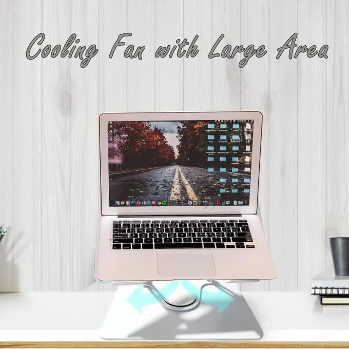 Smart Design 360° Rotating Base Laptop Stand Portable Laptops Metal T