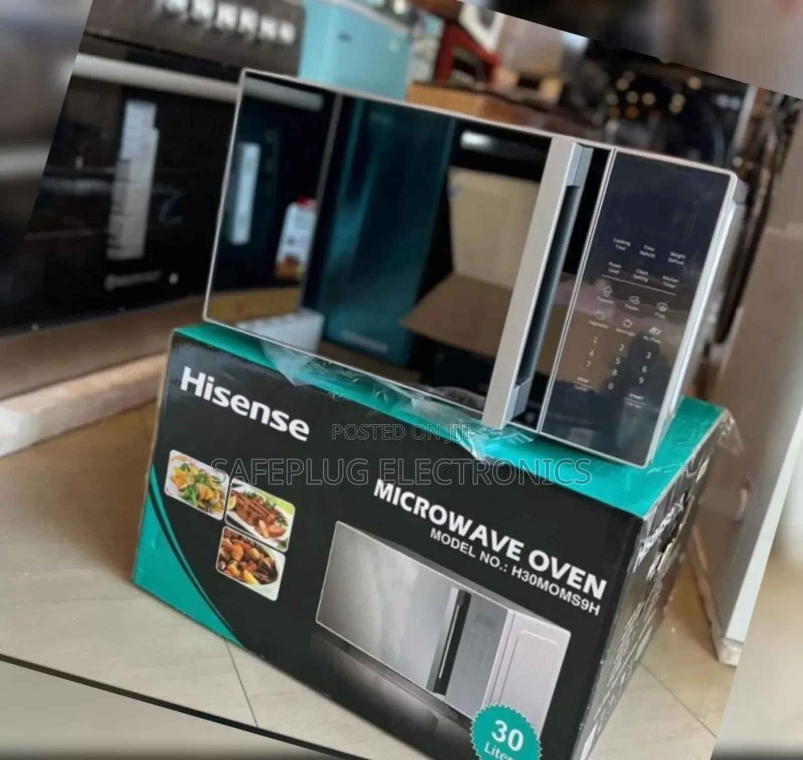 Hisense Silver Microwave 30l Capacity - 10 Auto Menus + Grill Function