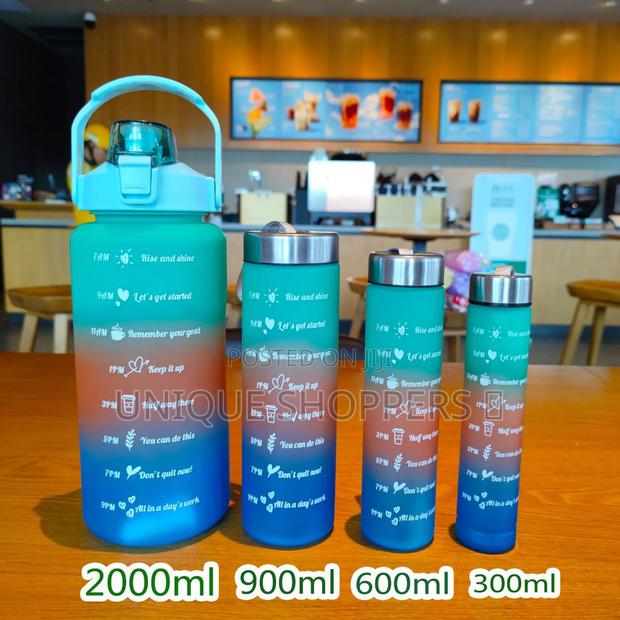 *4 In1 Motivation Water Bottle Now Available in 6 Colours - thumbnail 2