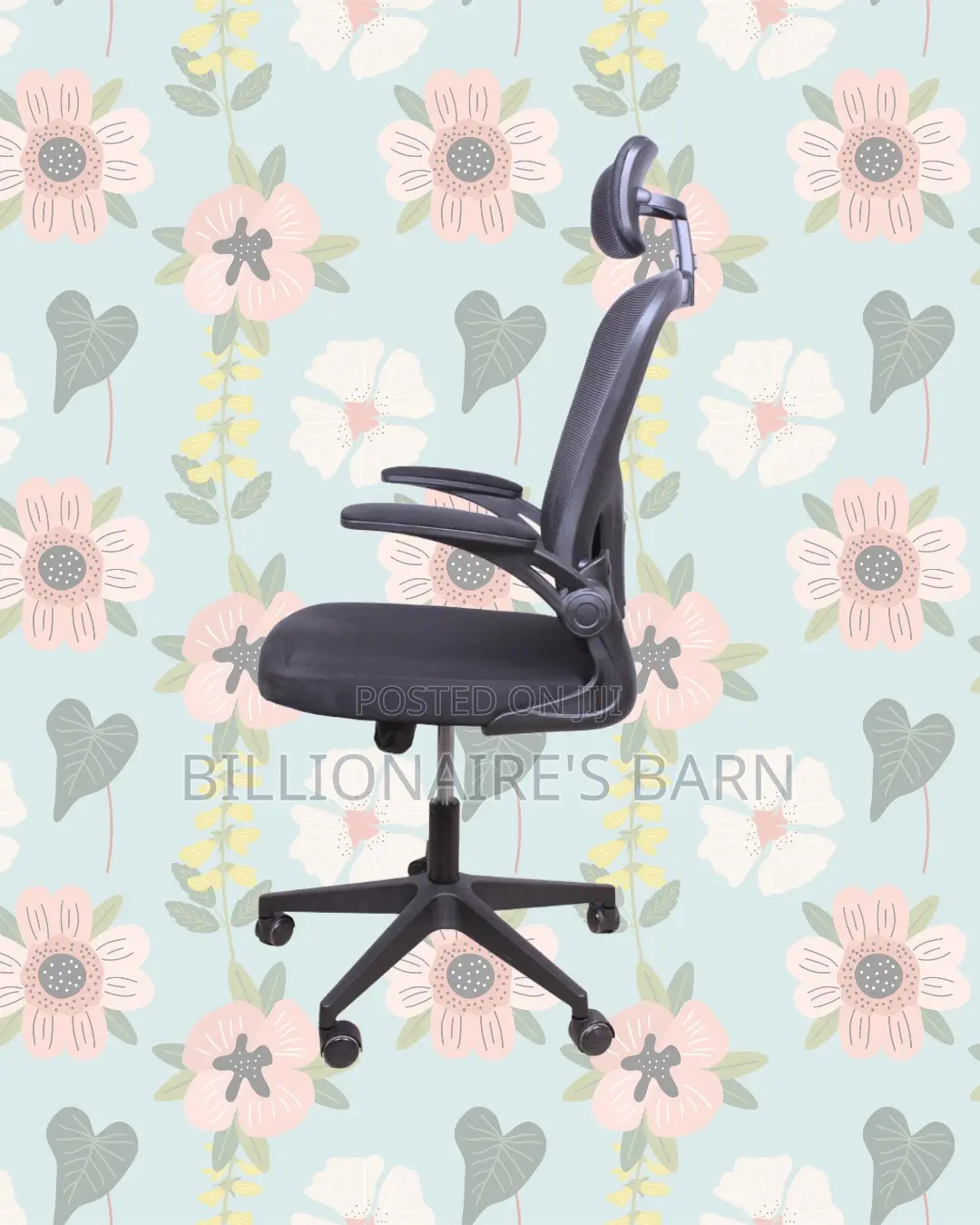 Modern Grey Ergonomic Office Chair | Swivel Base