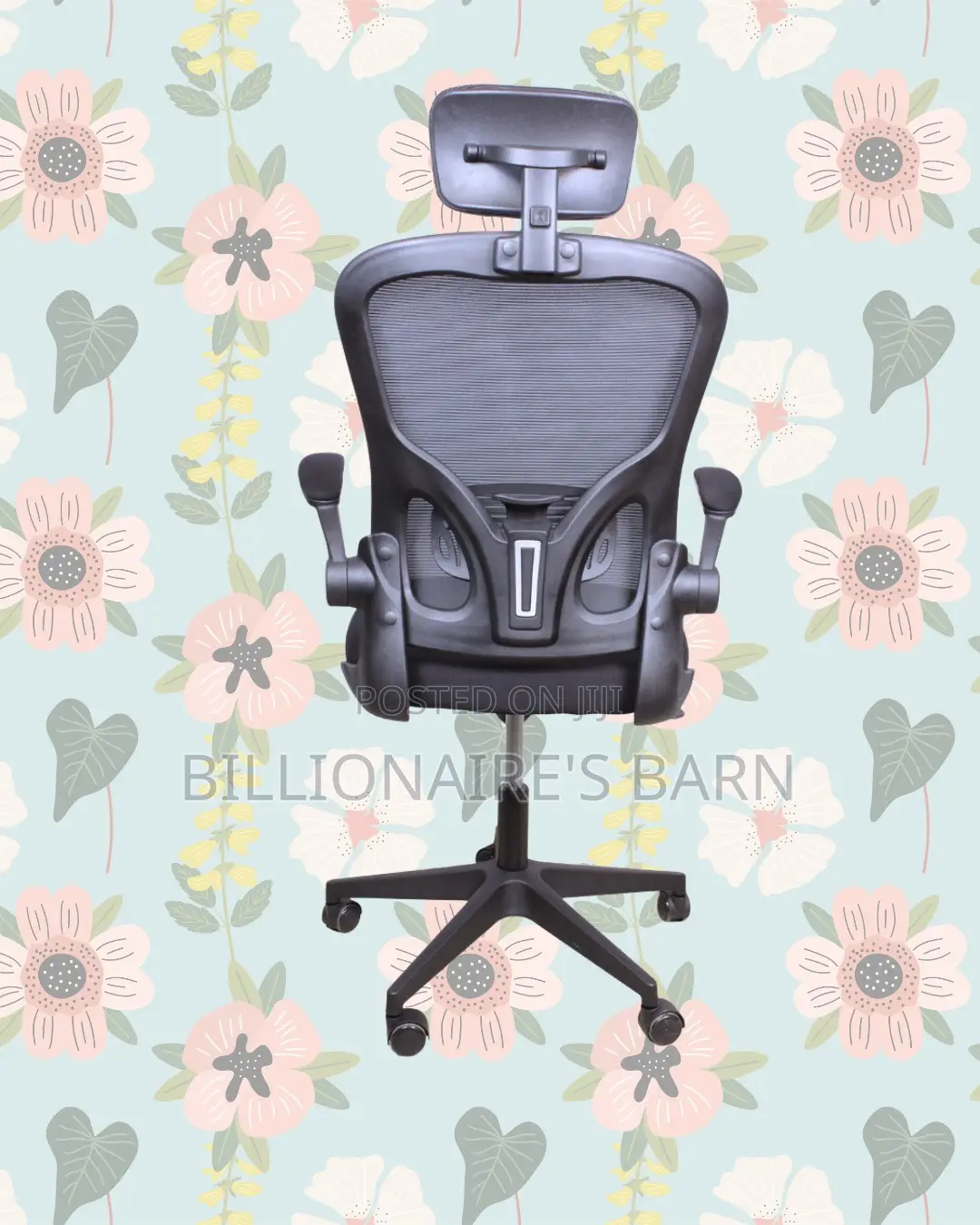 Modern Grey Ergonomic Office Chair | Swivel Base